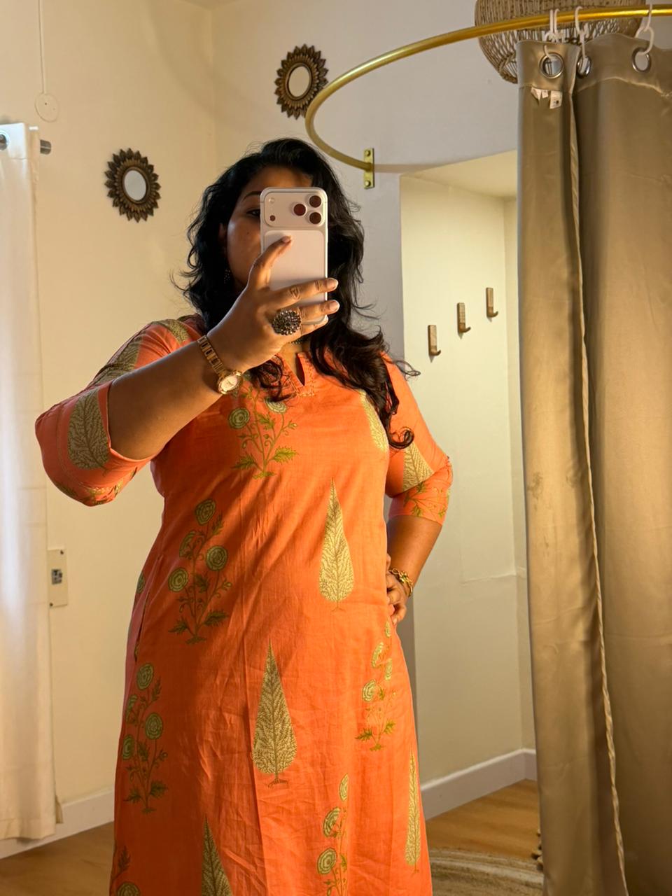 A-Line Co-Ord Set Orange