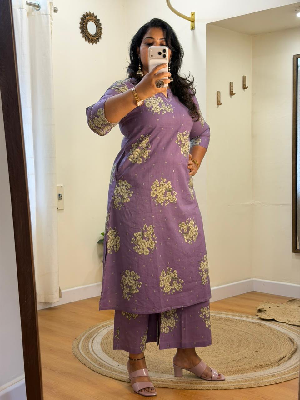 A-Line Co-Ord Set Violet