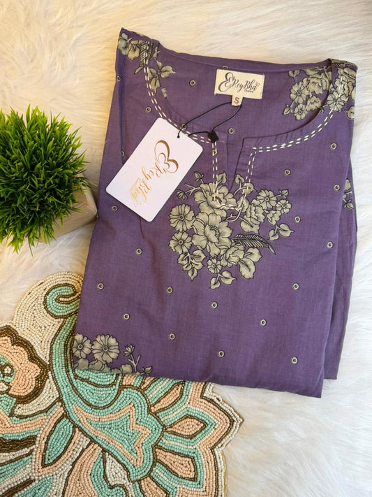 A-Line Co-Ord Set Violet