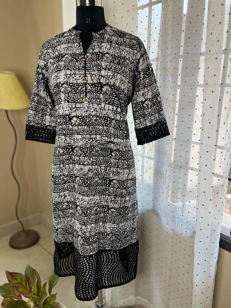 Black Cutwork Kurti
