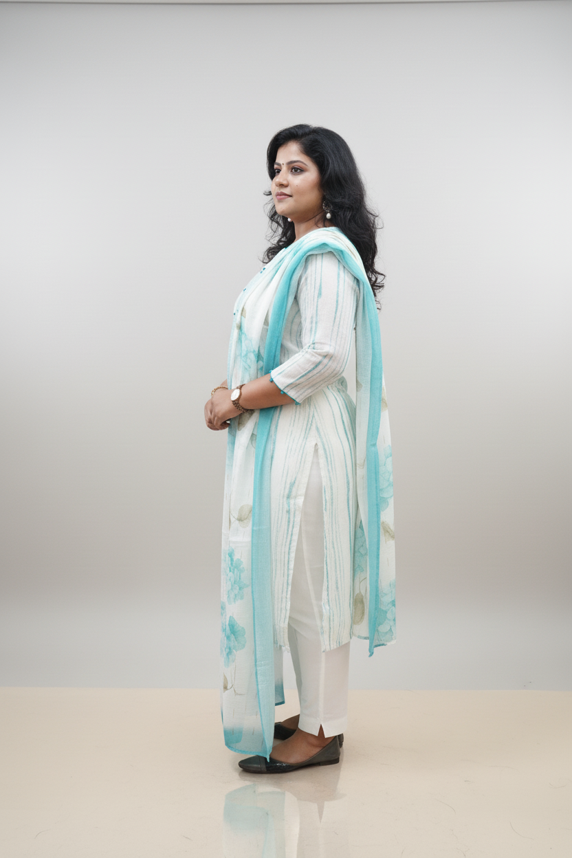 Dupatta Set Blue