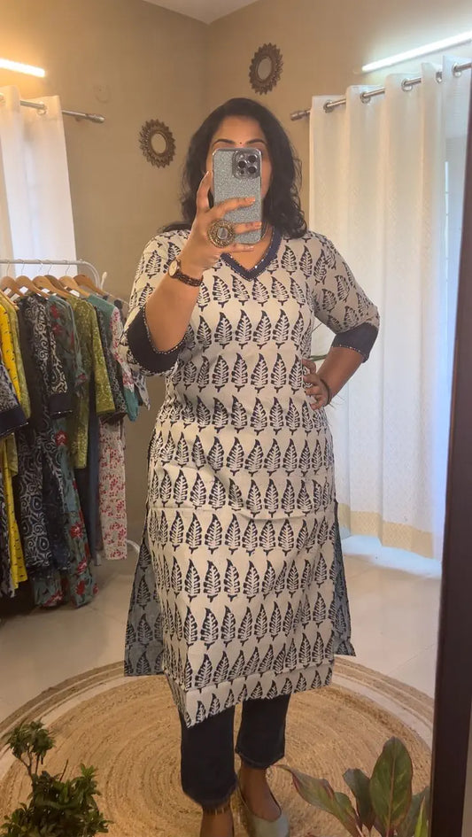 Indigo Leaf Kurti