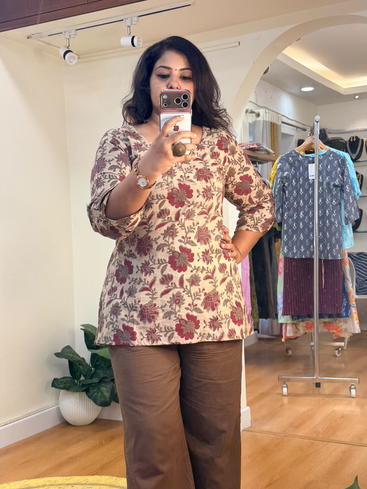 Short Top Kurta Set ( Ivory)