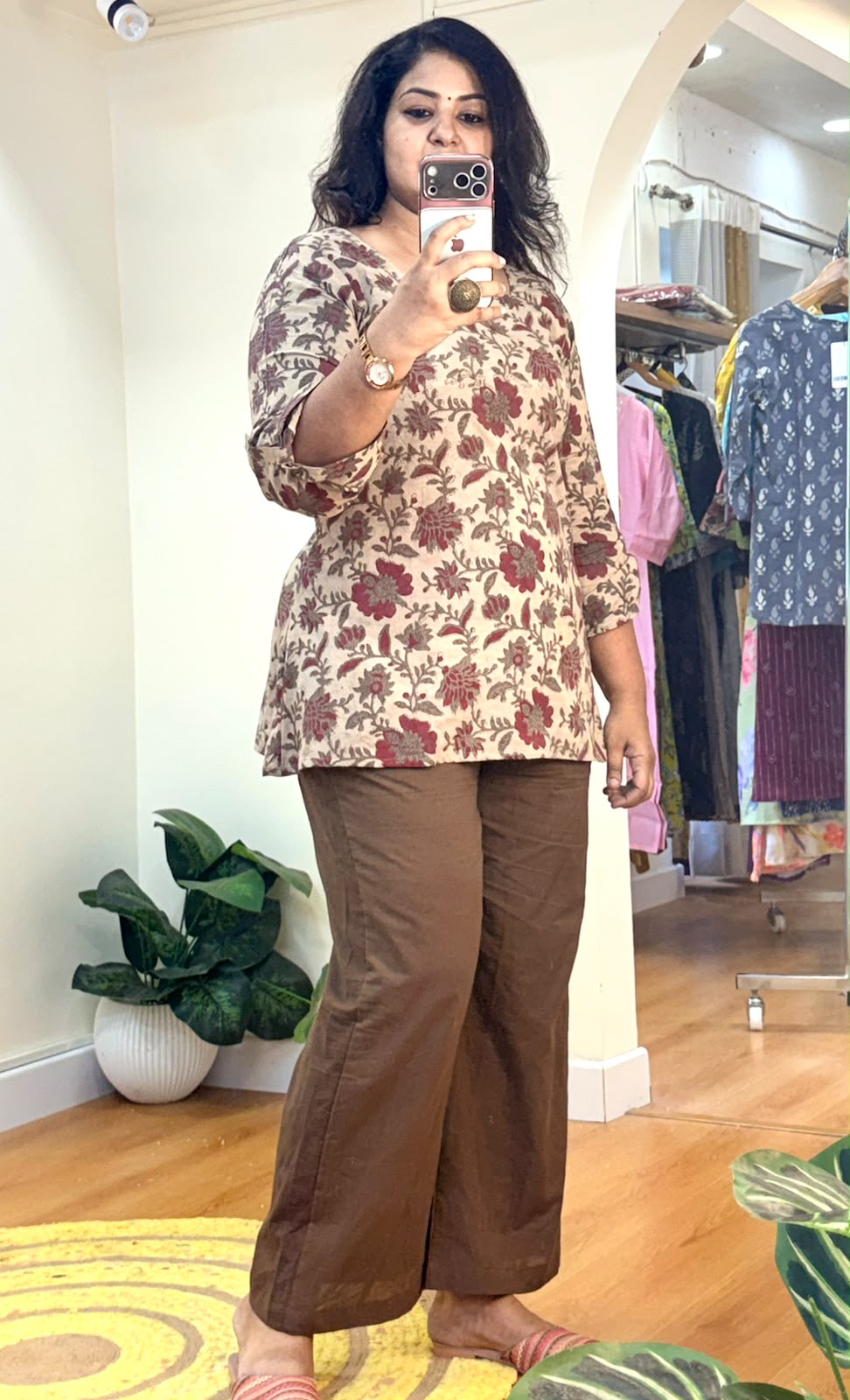 Short Top Kurta Set ( Ivory)