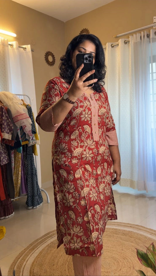 Kalamkari Office Wear Kurti Set