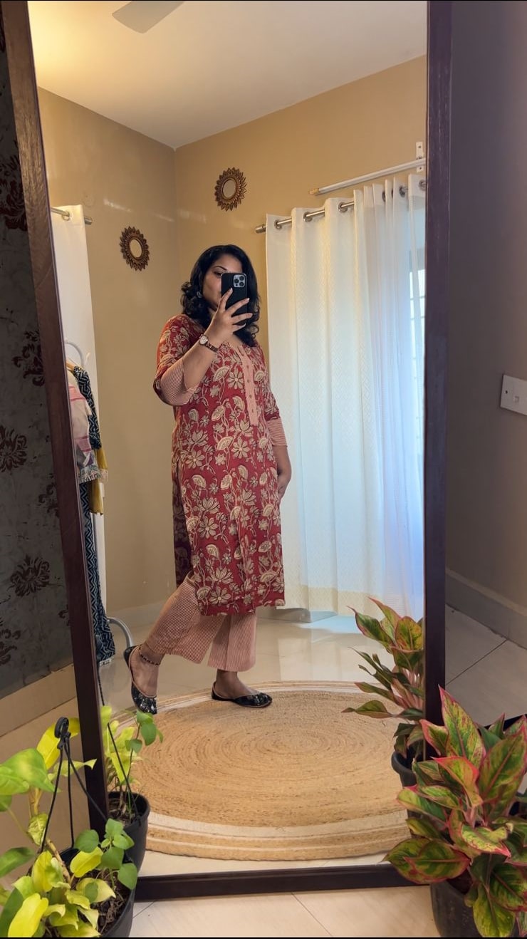 Kalamkari Office Wear Kurti Set