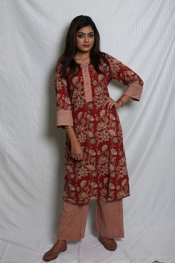 Kalamkari Office Wear Kurti Set