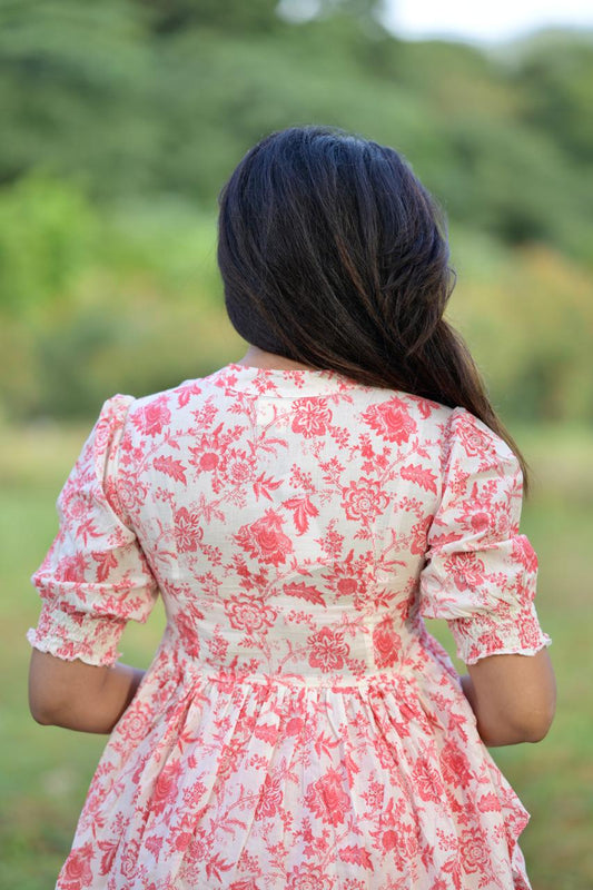 Red Peplum Top & Pant Set