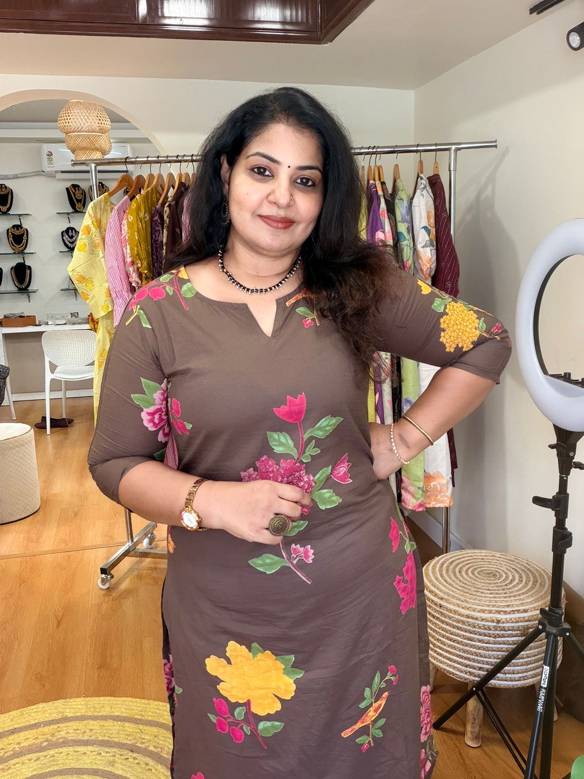 Brown Garden Muse Co-ord Set