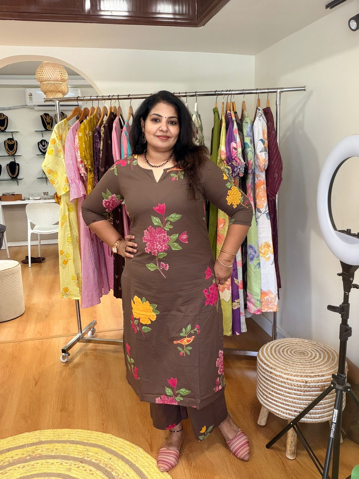 Brown Garden Muse Co-ord Set